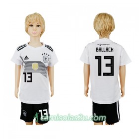 Camisolas de Futebol Alemanha Ballack 13 Criança Equipamento Principal Copa do Mundo 2018 Manga Curta